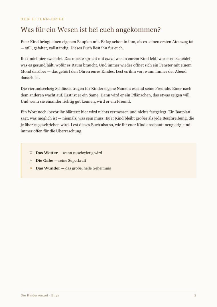 Der Brief an die Eltern