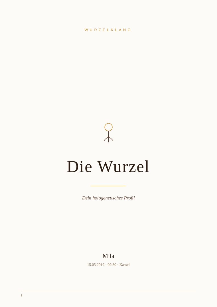 Das Deckblatt der Kinderwurzel